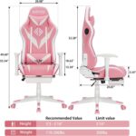 HOFFREE Gaming Chair with Bluetooth Audio system and Led Lights Therapeutic massage Vi... - Image 3