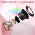 HOFFREE Gaming Chair with Bluetooth Audio system and Led Lights Therapeutic massage Vi... - Image 4