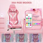 HOFFREE Gaming Chair with Bluetooth Audio system and Led Lights Therapeutic massage Vi... - Image 5