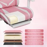 HOFFREE Gaming Chair with Bluetooth Audio system and Led Lights Therapeutic massage Vi... - Image 7