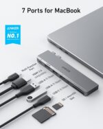 Anker USB C Hub for MacBook, 7-in-2 with 4K@60Hz HDMI, Suitable with... - Image 3