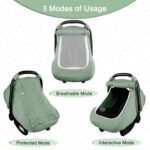 Hooyax Muslin Automobile Seat Covers for Infants, Summer time Child Automobile Seat Cowl f... - Image 5