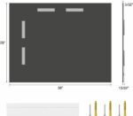 Lavatory Mirrors for Wall Beveled, 28"x36" Frameless Lavatory Vainness M... - Image 5