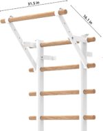 DHT Wooden Stall Bar, Swedish Ladder Suspension Coach with 9 Strategic... - Image 4