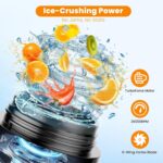 Private Measurement Transportable Blender for Shakes & Smoothies, 16oz Mini Small... - Image 3