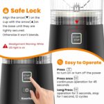 Private Measurement Transportable Blender for Shakes & Smoothies, 16oz Mini Small... - Image 7