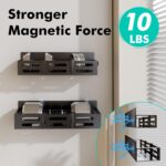 2 Pack Magnetic Spice Rack for Fridge, Black Magnetic Shelf and ... - Image 4