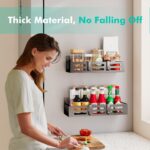 2 Pack Magnetic Spice Rack for Fridge, Black Magnetic Shelf and ... - Image 6