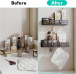 2 Pack Magnetic Spice Rack for Fridge, Black Magnetic Shelf and ... - Image 7