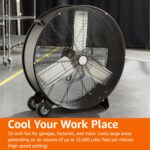 Amazon Fundamentals 30" 300W Excessive-Velocity, Heavy-Obligation Industrial Fan, Drum ... - Image 6