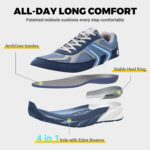 FitVille Further Extensive Sneakers for Males, Extensive Strolling Sneakers Extensive Width Casua... - Image 4