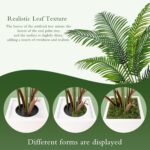 6FT Synthetic Palm Tree, Tall Fake Palm Tree Indoor with Pretend Vegetation ... - Image 5