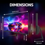CRUA 32" Curved Gaming Monitor, 2K QHD 2560x1440P, 144Hz/165Hz Compute... - Image 5