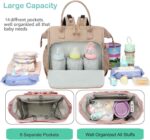 Convertible Diaper Bag Tote, Large Open High 14 Pockets Fashionable Child Dia... - Image 3