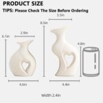 White Ceramic Vase Set of two for Residence Decor,Minimalist Nordic Boho Vase... - Image 6
