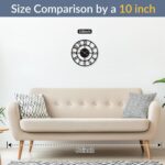 LEIKE Arabic Numeral Wall Clock 10IN Battery Operated Black, Silent No... - Image 4