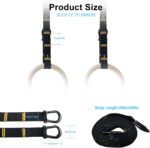 Adjustable Numbered Straps for Gymnastic Rings & Pull Up Handles, 8.2F... - Image 3