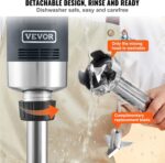 VEVOR Business Immersion Blender, 750W 20" Heavy Responsibility Hand Mixer, Va... - Image 4