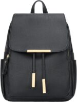 KKXIU Stylish Leather-based Backpack Purse for Ladies and Women Shoulder Trav... - Image 4