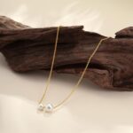 Gold Pearl Necklaces for Girls Stylish 14k Gold Plated Dainty Necklace ... - Image 5