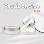 15g 0.5oz empty cushion basis compact, luxurious white silver edg... - Image 3