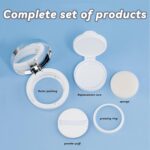 15g 0.5oz empty cushion basis compact, luxurious white silver edg... - Image 4