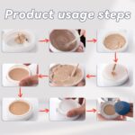 15g 0.5oz empty cushion basis compact, luxurious white silver edg... - Image 5