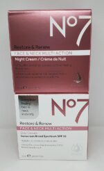 No7 Restore & Renew FACE & NECK MULTI ACTION Day/Night time Lotions 2 x 50ml - Image 3