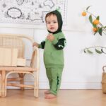 Toddler Child Boy Hooded Dinosaur Fall Outfit Distinction Sweatshirt Pant S... - Image 3