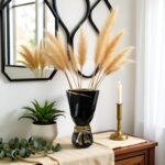 Black and Gold Bow Ceramic Vase - Flower Vases for House Decor, Bow Dec... - Image 6