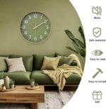 HZDHCLH Wall Clocks Battery Operated,Wall Clock Inexperienced Gold,8 inch Wall... - Image 4