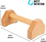 NuFit Premium Push Up Bars & Picket Parallettes, Non-Slip Beech Wooden C... - Image 5