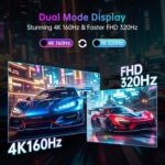 KTC 27 Inch 4K Gaming Monitor, Twin Mode UHD 160Hz & FHD 320Hz, Quick I... - Image 3