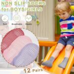 HYCLES Non-Slip Toddler Socks, Woman Grip Socks for 1-10 Years Youngsters Gir... - Image 3
