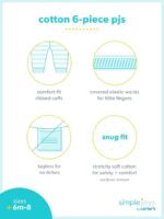 Easy Joys by Carter's ladies 6-piece Cosy Match Cotton Pajama Set - Image 4