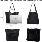 Massive Tote Bag for Ladies Work 25L Journey Vegan Leather-based Girls Purses... - Image 4