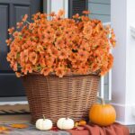 24 Bundles Synthetic Fall Flowers for Outdoor, Practical Faux Silk F... - Image 7