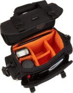 Amazon Fundamentals Giant DSLR Gadget Bag, Black with Orange Inside, Strong - Image 3
