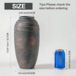 Massive Ceramic Rustic Vase - 12.87 inch Tall Ornamental Farmhouse Vase ... - Image 3