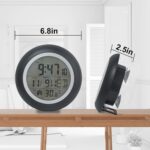 Lavatory Digital Wall Clock Waterproof, Indoor Bathe Clock with Sucti... - Image 5