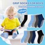 Tphon Toddler Socks, Child Non Slip Socks for Boys Women 12 Pairs Youngsters ... - Image 7