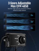 Easy Deluxe 20 Inch 3-Velocity Excessive Velocity Heavy Responsibility Metallic Industria... - Image 5