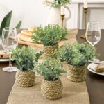 Small Pretend Potted Crops: 7 Inches Synthetic Crops with Seagrass Han... - Image 5