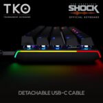 KINESIS Gaming TKO Mechanical Keyboard | Tactile Brown Switches | 60% ... - Image 8