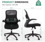Novilla Ergonomic Workplace Chair - Excessive Again Mesh Gaming Chair with Flip... - Image 3