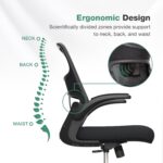 Novilla Ergonomic Workplace Chair - Excessive Again Mesh Gaming Chair with Flip... - Image 5