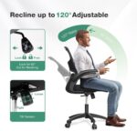 Novilla Ergonomic Workplace Chair - Excessive Again Mesh Gaming Chair with Flip... - Image 6