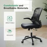 Novilla Ergonomic Workplace Chair - Excessive Again Mesh Gaming Chair with Flip... - Image 7