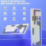 AULA F108 Wi-fi Mechanical Keyboard, BT5.0/USB-C/2.4GHz Sizzling Swappab... - Image 3