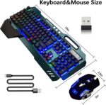 Wi-fi gaming Keyboard and Mouse,Rainbow Backlit Rechargeable Keyboa... - Image 7